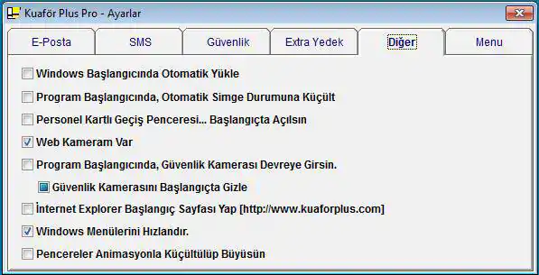 Diğer Sekmesi