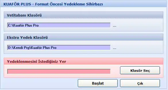 Format Öncesi Yedekleme